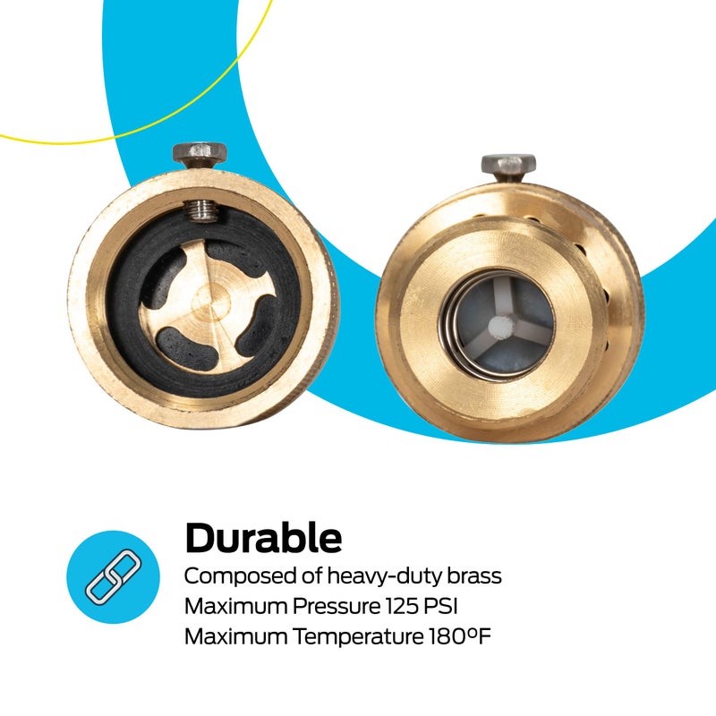 Eastman 3/4 Inch FHT x 3/4 Inch MHT Hose Bibb Anti Siphon Vacuum Breaker, Brass Plumbing Fitting, 20199 - Image 4